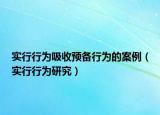实行行为吸收预备行为的案例（实行行为研究）