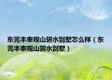 东莞丰泰观山碧水别墅怎么样（东莞丰泰观山碧水别墅）