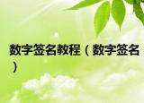 数字签名教程（数字签名）