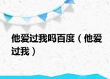 他爱过我吗百度（他爱过我）