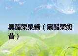 黑醋栗果酱（黑醋栗奶昔）