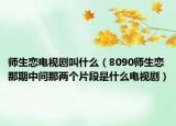 师生恋电视剧叫什么（8090师生恋那期中间那两个片段是什么电视剧）