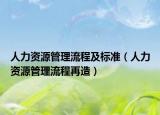 人力资源管理流程及标准（人力资源管理流程再造）
