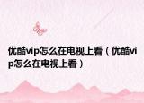 优酷vip怎么在电视上看（优酷vip怎么在电视上看）