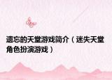 遗忘的天堂游戏简介（迷失天堂 角色扮演游戏）