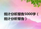 统计分析报告5000字（统计分析报告）