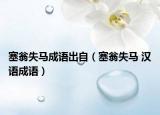 塞翁失马成语出自（塞翁失马 汉语成语）
