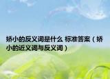 娇小的反义词是什么 标准答案（娇小的近义词与反义词）