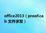 office2013（proof.cab 文件求发）