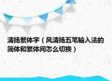 清扬繁体字（风清扬五笔输入法的简体和繁体间怎么切换）