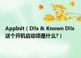 AppInit（Dlls & Known Dlls 这个开机启动项是什么?）