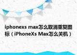 iphonexs max怎么取消重复图标（iPhoneXs Max怎么关机）
