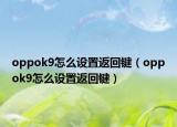 oppok9怎么设置返回键（oppok9怎么设置返回键）