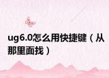 ug6.0怎么用快捷键（从那里面找）