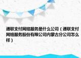 通联支付网络服务是什么公司（通联支付网络服务股份有限公司内蒙古分公司怎么样）