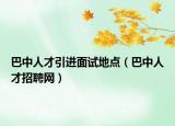 巴中人才引进面试地点（巴中人才招聘网）