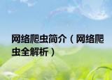 网络爬虫简介（网络爬虫全解析）