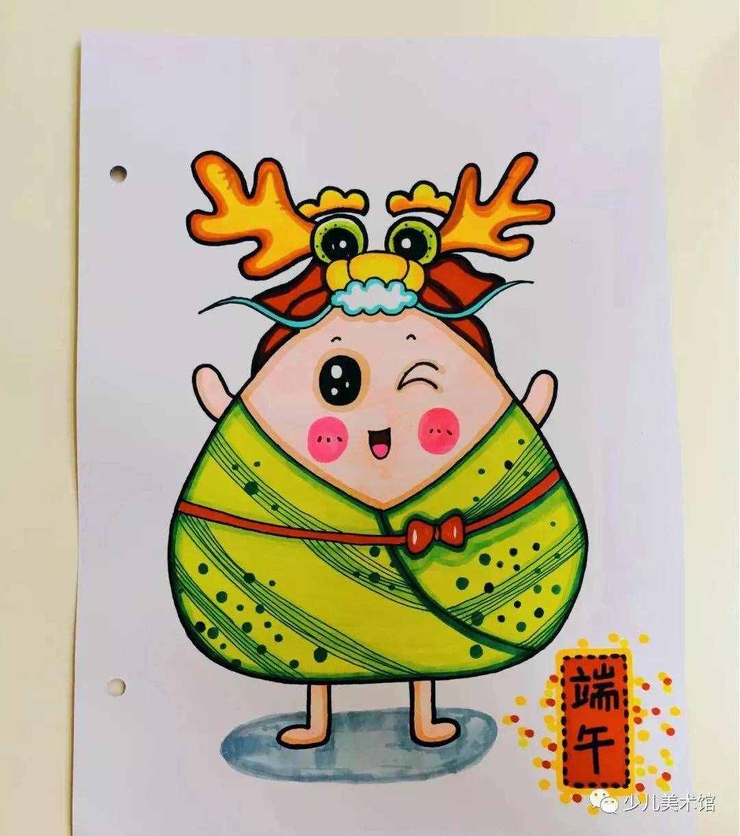 67幅端午主题简笔画+综合手工绘画+儿童画+手抄报素材超全哦