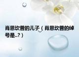 肖恩坎普的儿子（肖恩坎普的绰号是..?）