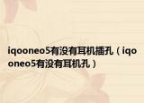 iqooneo5有没有耳机插孔（iqooneo5有没有耳机孔）