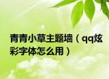 青青小草主题墙（qq炫彩字体怎么用）