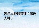 黑色人种的特征（黑色人种）