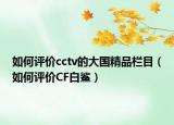 如何评价cctv的大国精品栏目（如何评价CF白鲨）