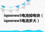 iqooneo5电池掉电快（iqooneo5电池多大）