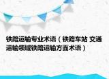铁路运输专业术语（铁路车站 交通运输领域铁路运输方面术语）