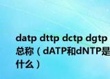 datp dttp dctp dgtp总称（dATP和dNTP是什么）