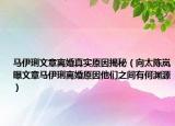 马伊琍文章离婚真实原因揭秘（向太陈岚曝文章马伊琍离婚原因他们之间有何渊源）