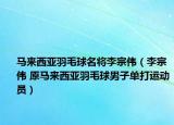 马来西亚羽毛球名将李宗伟（李宗伟 原马来西亚羽毛球男子单打运动员）