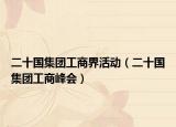 二十国集团工商界活动（二十国集团工商峰会）