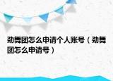 劲舞团怎么申请个人账号（劲舞团怎么申请号）