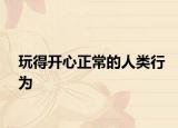 玩得开心正常的人类行为