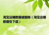 淘宝店铺数据被删除（淘宝店铺数据包下载）