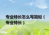 专业特长怎么写简短（专业特长）