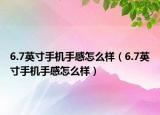 6.7英寸手机手感怎么样（6.7英寸手机手感怎么样）