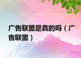 广告联盟是真的吗（广告联盟）