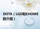DOTA（LGD和EHOME的介绍）