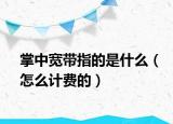 掌中宽带指的是什么（怎么计费的）