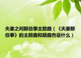 夫妻之间那些事主题曲（《夫妻那些事》的主题曲和插曲各是什么）