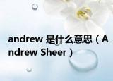 andrew 是什么意思（Andrew Sheer）