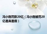 冯小刚罚款20亿（冯小刚被罚20亿是真是假）