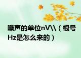 噪声的单位nV\（根号Hz是怎么来的）