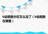 b站相册分区怎么没了（b站相册在哪里）