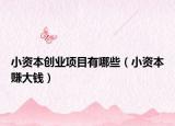 小资本创业项目有哪些（小资本赚大钱）