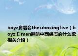 boyz演唱会the uboxing live（boyz II men翻唱中西保志的什么歌相关介绍）