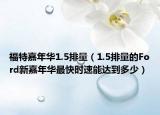 福特嘉年华1.5排量（1.5排量的Ford新嘉年华最快时速能达到多少）
