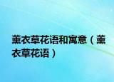 薰衣草花语和寓意（薰衣草花语）